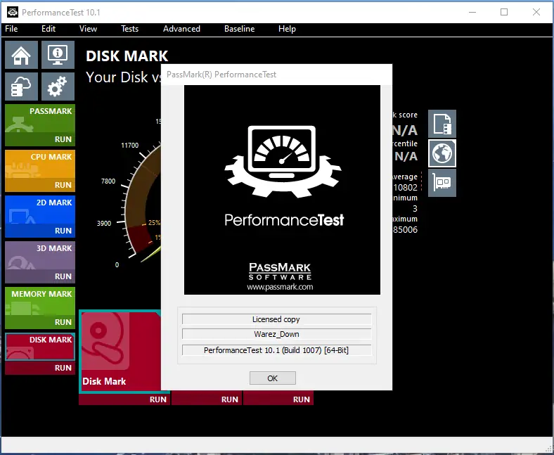 Программный интерфейс PassMark PerformanceTest 10.1 Build 1007 RePack (& Portable) by elchupacabra [En]