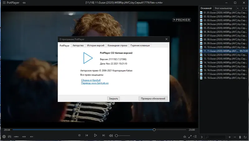 Программный интерфейс PotPlayer 211118 (1.7.21566) RePack (& Portable) by KpoJIuK [Multi Ru]