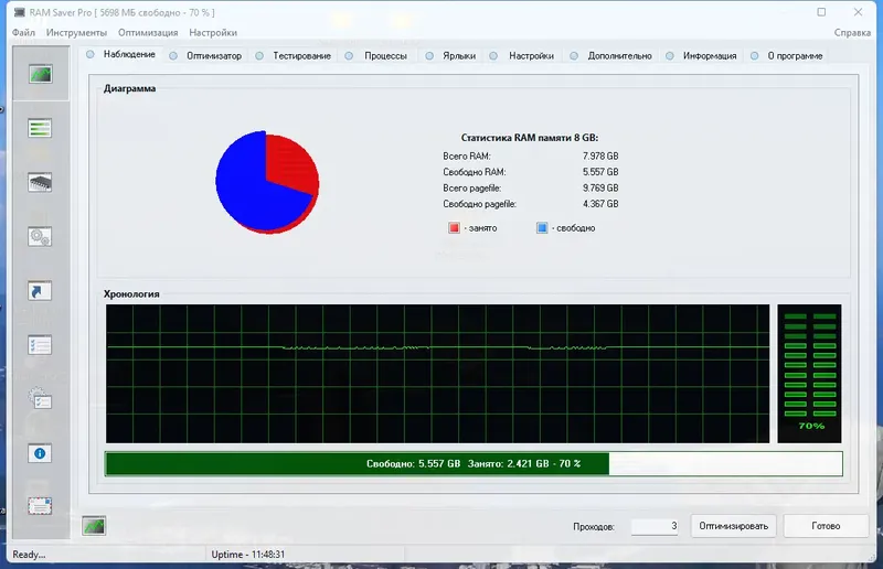 Программный интерфейс RAM Saver Professional 22.10 RePack (& Portable) by 9649 [Multi Ru]