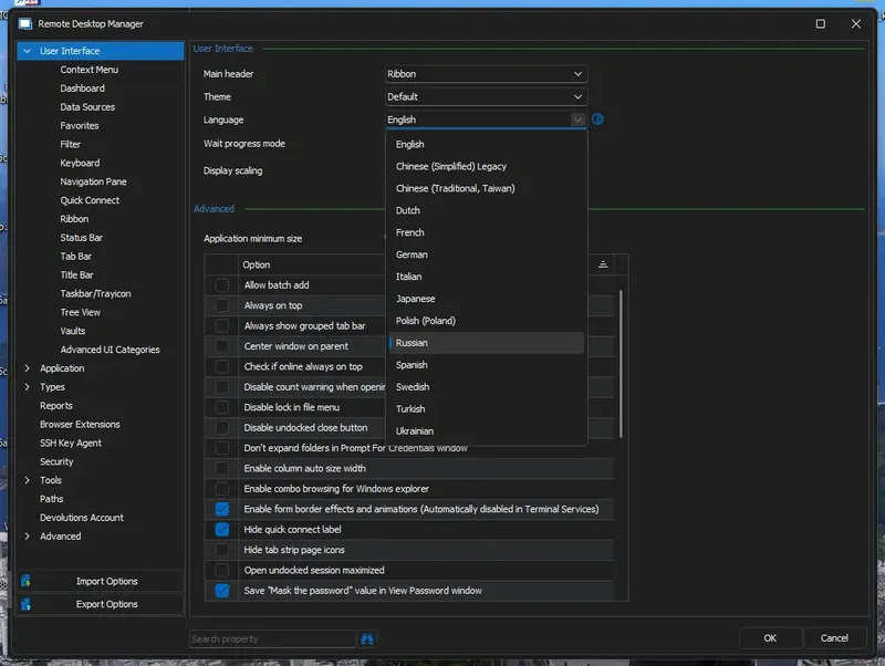 Программный интерфейс Remote Desktop Manager Enterprise 2022.3.24.0 Portable by FC Portables [Multi Ru]