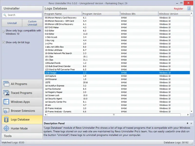 Программный интерфейс Revo Uninstaller Pro 5.2.0 RePack (& Portable) by Dodakaedr [Multi Ru]