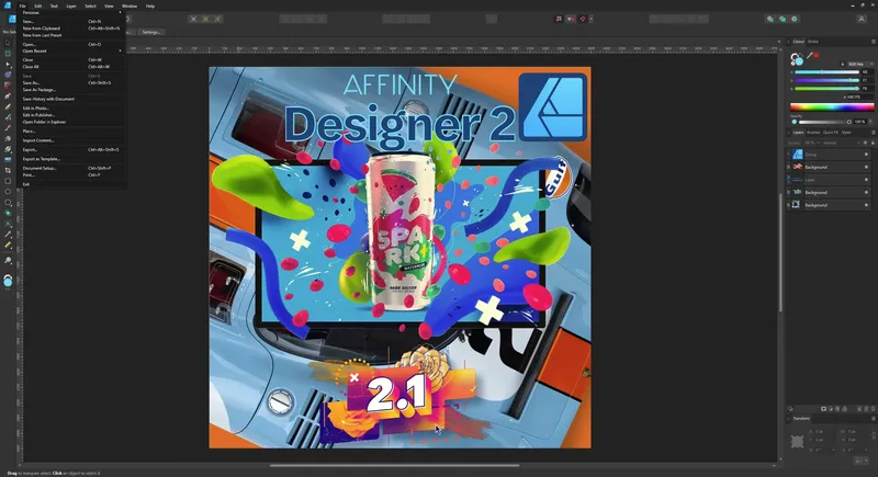 Программный интерфейс Serif Affinity Designer 2.1.1.1847 RePack by AlekseyPopovv [Multi]