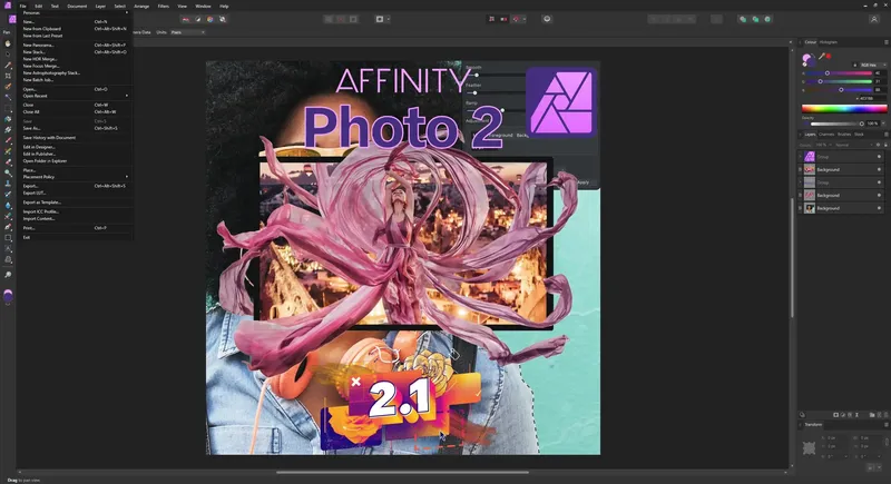 Программный интерфейс Serif Affinity Photo 2.1.1.1847 RePack by AlekseyPopovv [Multi]