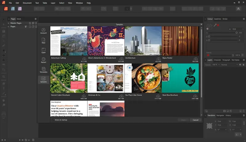 Программный интерфейс Serif Affinity Publisher 2.5.5.2636 Portable by 7997 [Multi]