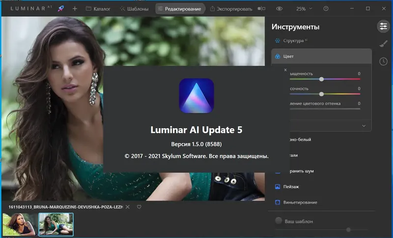 Программный интерфейс Skylum Luminar AI 1.5.0.8588 RePack (& Portable) by elchupacabra [Multi Ru]