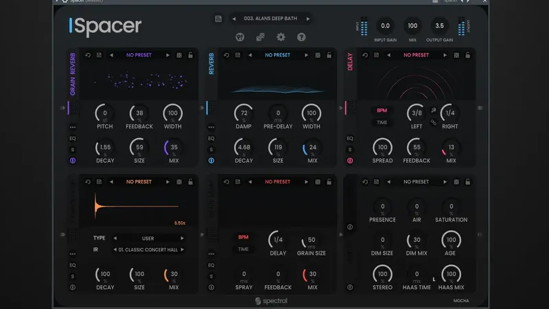 Программный интерфейс Spectral Plugins - Spacer 1.0.0 VST, VST 3, AAX (x64) RePack by MOCHA [En]