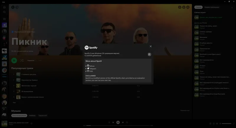 Программный интерфейс Spotify 1.2.29.605 (Repack & Portable) by elchupacabra [Multi Ru]