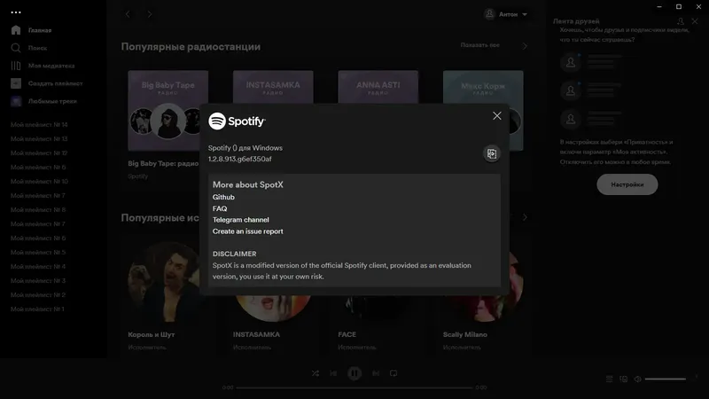 Программный интерфейс Spotify 1.2.8.913 (Repack & Portable) by elchupacabra [Multi Ru]