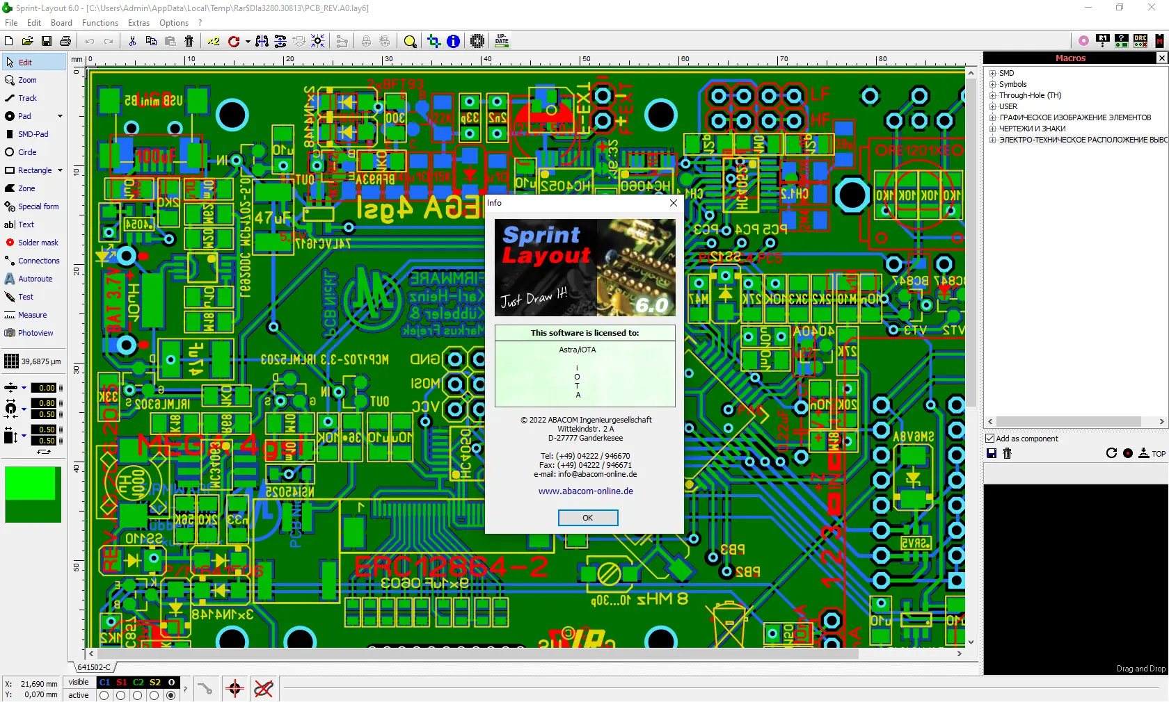 Программный интерфейс Sprint-Layout 6.0 DC 09.02.2022 RePack by NikZayatS2018 [En]