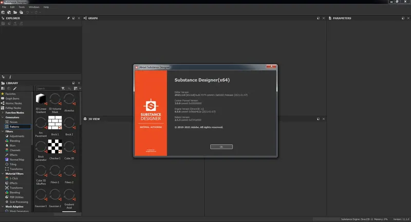 Программный интерфейс Substance Designer 2021.1.0 (11.1.0) Build 4374 [Multi]