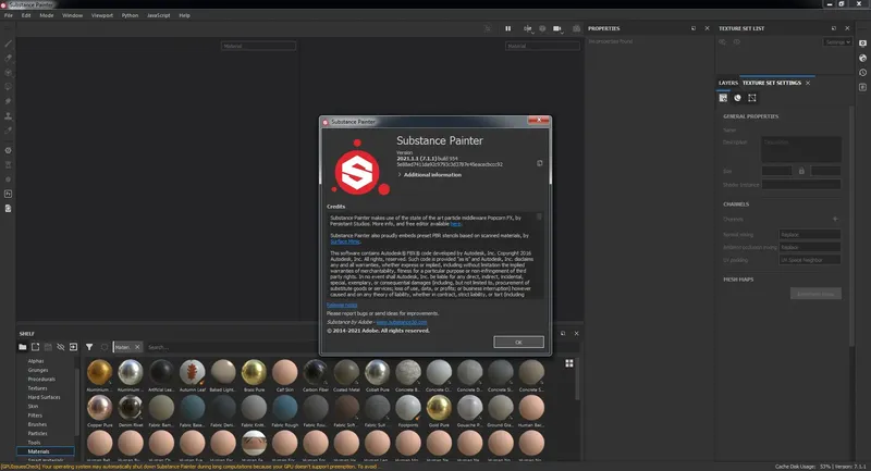 Программный интерфейс Substance Painter 2021.1.1 (7.1.1) Build 954 [Multi]