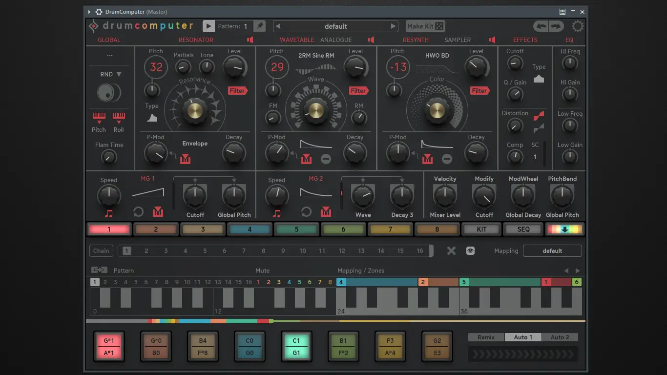 Программный интерфейс Sugar Bytes - DrumComputer 1.2.7 VSTi, VSTi 3 (X64) [En]