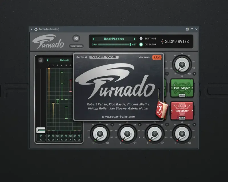 Программный интерфейс Sugar Bytes - Turnado 1.7.4 VST, VST3, AAX (x64) [En]