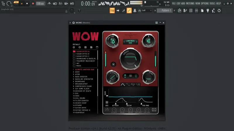 Программный интерфейс Sugar Bytes - WOW2 2.2.8 Standalone, VST, VST 3, AAX (x64) RePack by TCD [En]