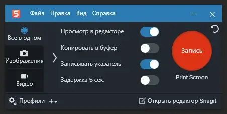 Программный интерфейс TechSmith Snagit 2024.1.4 build 2756 (x64) RePack by elchupacabra [Multi Ru]