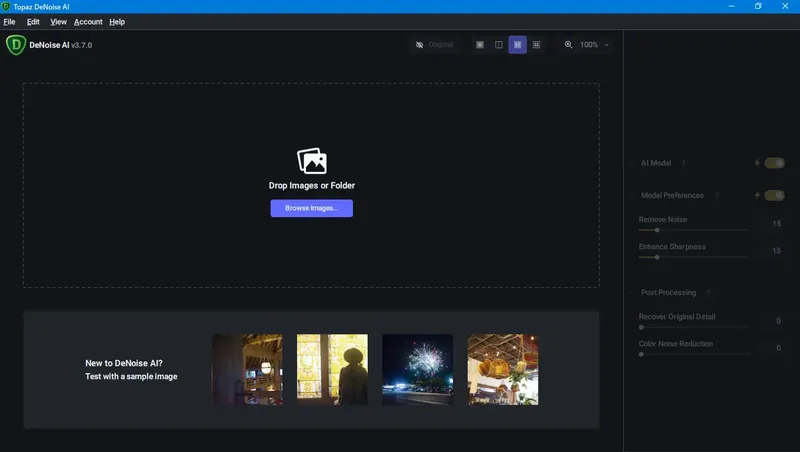 Программный интерфейс Topaz DeNoise AI 3.7.0 RePack (& Portable) by TryRooM [En]