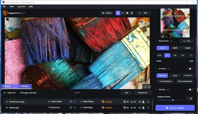 Программный интерфейс Topaz Gigapixel AI 6.2.2 Portable by NNM [En]