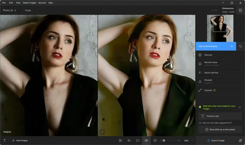 Программный интерфейс Topaz Photo AI 3.2.0 Portable by conservator [En]