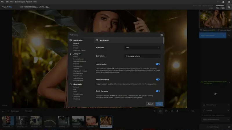Программный интерфейс Topaz Photo AI Pro 3.5.1 RePack by KpoJIuK [En]