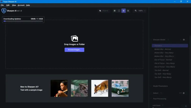 Программный интерфейс Topaz Sharpen AI 4.1.0 RePack (& Portable) by elchupacabra [En]