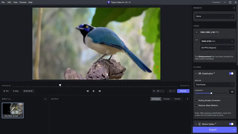 Программный интерфейс Topaz Video AI 3.1.11 (x64) RePack by KpoJIuK [En]