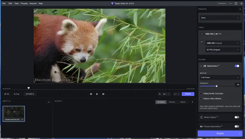 Программный интерфейс Topaz Video AI 3.3.5 (x64) RePack by KpoJIuK [En]