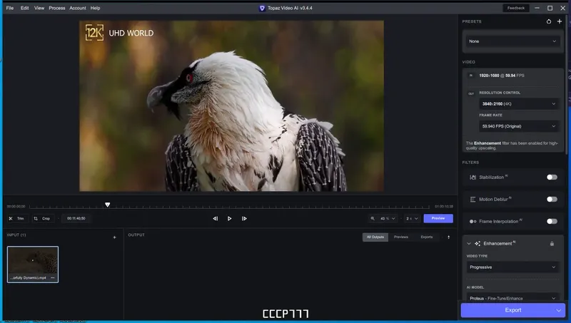 Программный интерфейс Topaz Video AI 3.4.4 (x64) RePack by KpoJIuK [En]