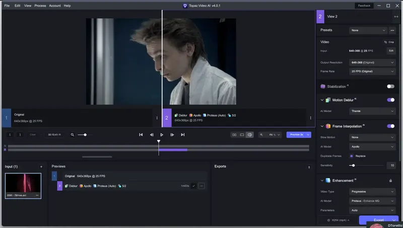 Программный интерфейс Topaz Video AI 4.0.1 RePack (& Portable) by TryRooM [En]