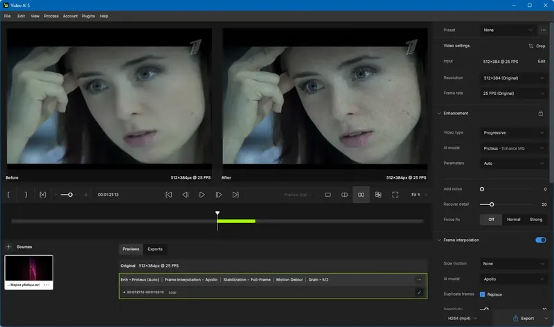 Программный интерфейс Topaz Video AI 5.0.2 (x64) + All Models Portable by FC Portables [En]