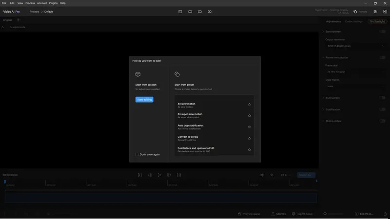 Программный интерфейс Topaz Video AI Pro 6.1.0.5.b (x64) Beta [En]