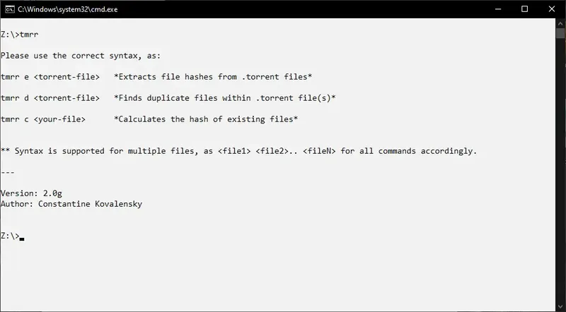 Программный интерфейс Torrent Merkle Root Reader (TMRR) 2.0g Release [En]