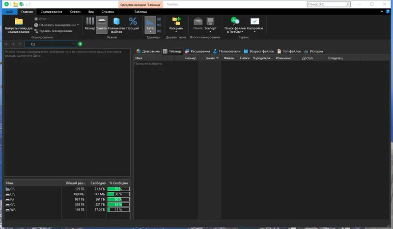 Программный интерфейс TreeSize Professional 8.3.0.1658 RePack (& Portable) by elchupacabra [Multi Ru]