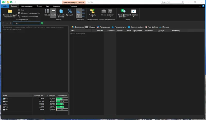 Программный интерфейс TreeSize Professional 8.3.1.1661 (x64) RePack (& Portable) by elchupacabra [Multi Ru]