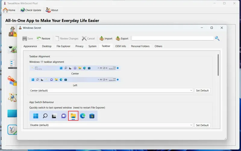 Программный интерфейс TweakNow WinSecret Plus! 4.9.5 RePack (& Portable) by elchupacabra [En]