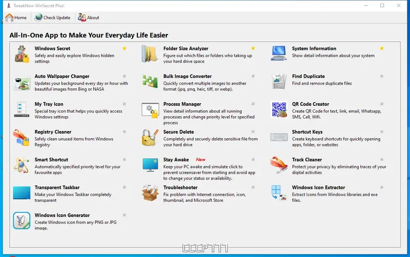 Программный интерфейс TweakNow WinSecret Plus! 4.9.6 RePack (& Portable) by elchupacabra [En]