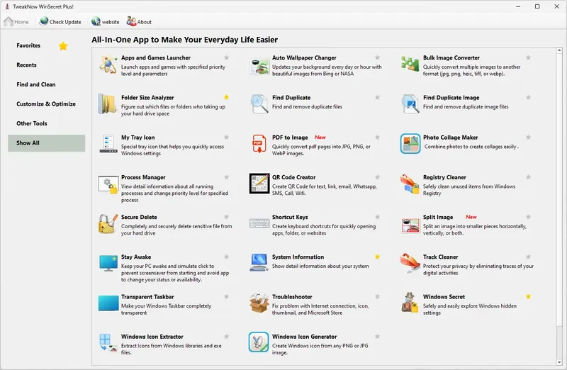 Программный интерфейс TweakNow WinSecret Plus! 5.7.0 RePack (& Portable) by elchupacabra [En]