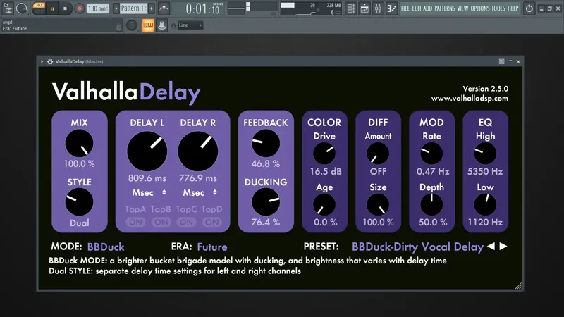 Программный интерфейс Valhalla DSP - Valhalla Delay 2.5.0 VST, VST3, AAX (x64) [En]