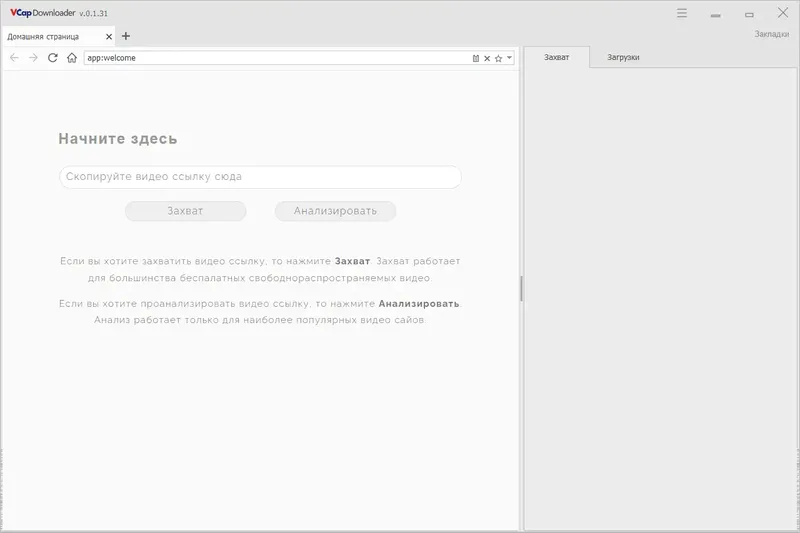 Программный интерфейс VCap Downloader 0.1.31.6535 RePack (& Portable) by elchupacabra [Multi Ru]