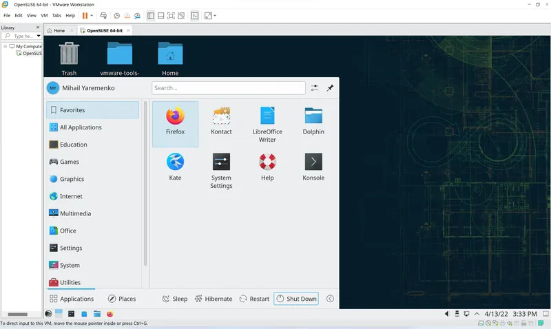 Программный интерфейс VMware Workstation 16 Pro 16.2.3 Build 19376536 [En]