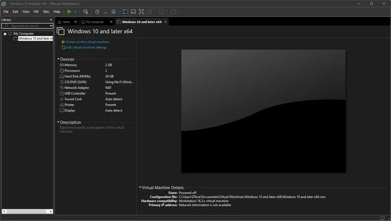 Программный интерфейс VMware Workstation 16 Pro 16.2.3 Build 19376536 RePack by KpoJIuK [En]