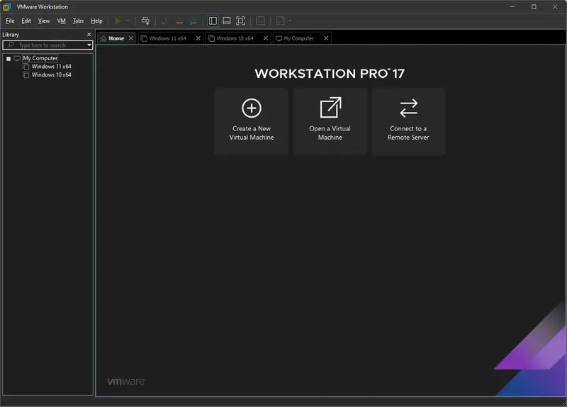 Программный интерфейс VMware Workstation 17 Pro 17.6.0 Build 24238078 RePack by KpoJIuK [En]