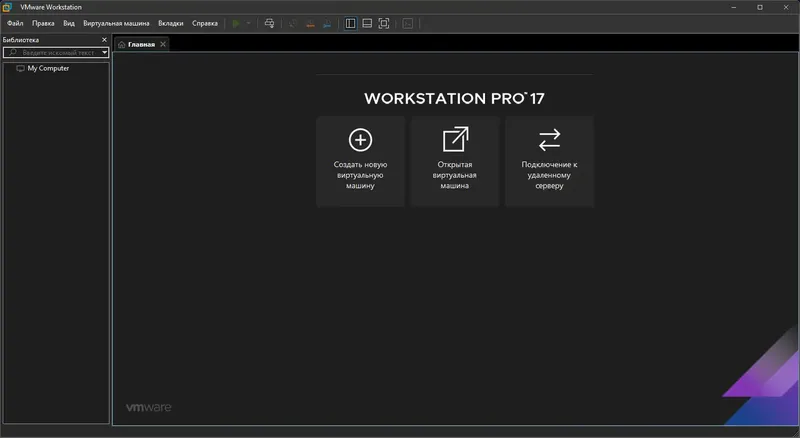 Программный интерфейс VMware Workstation 17 Pro 17.6.2 Build 24409262 (30.12.2024) RePack by KpoJIuK [Ru En]