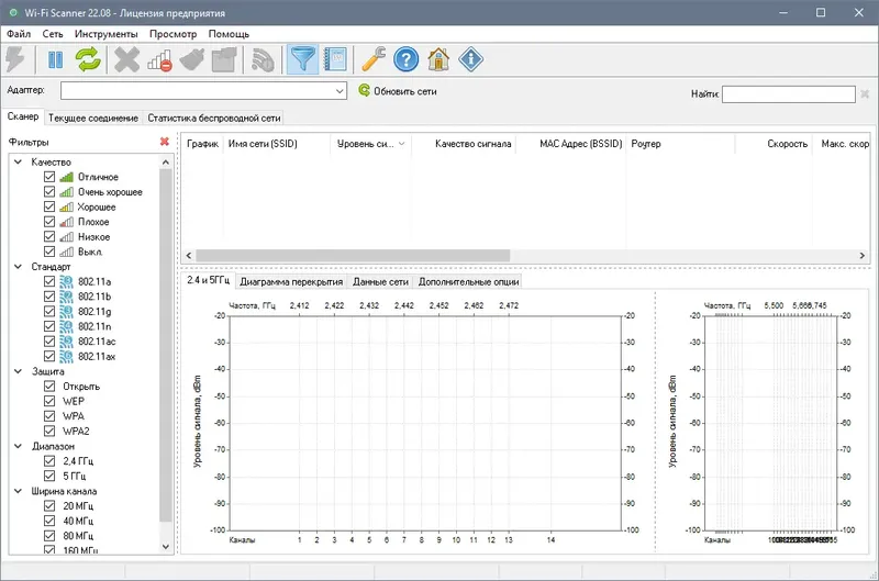 Программный интерфейс Wi-Fi Scanner 22.08 RePack (& Portable) by elchupacabra [Multi Ru]