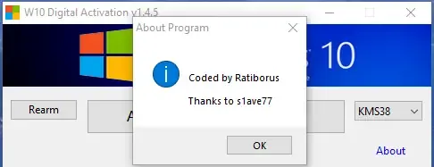 Программный интерфейс Windows 10 Digital Activation 1.4.5 by Ratiborus [Ru En]