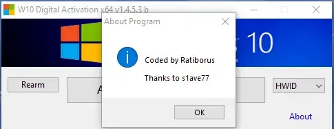 Программный интерфейс Windows 10 Digital Activation v1.4.5.3b by Ratiborus [Ru En]