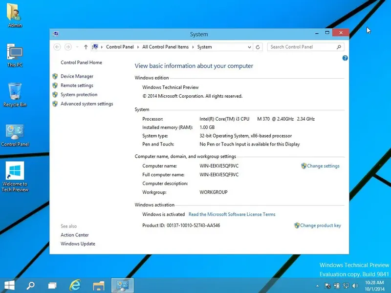 Программный интерфейс Windows 10 Technical Preview x86 x64 (2014) Английский