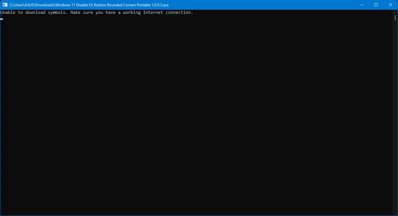 Программный интерфейс Windows 11 Disable Or Restore Rounded Corners Portable 1.0.0.3