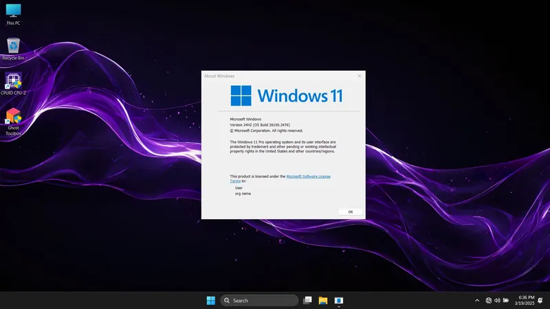Программный интерфейс Windows 11 PRO 24H2 26100.3476 Update 13 by Ghost Spectre [En]