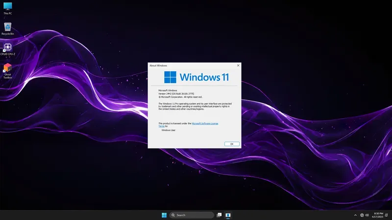 Программный интерфейс Windows 11 PRO 24H2 26100.3775 Update 14 by Ghost Spectre [En]