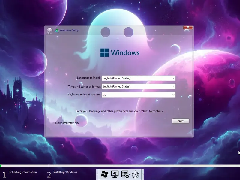 Программный интерфейс Windows 11 PRO 24H2 26100.4061 Update 15 by Ghost Spectre [En]